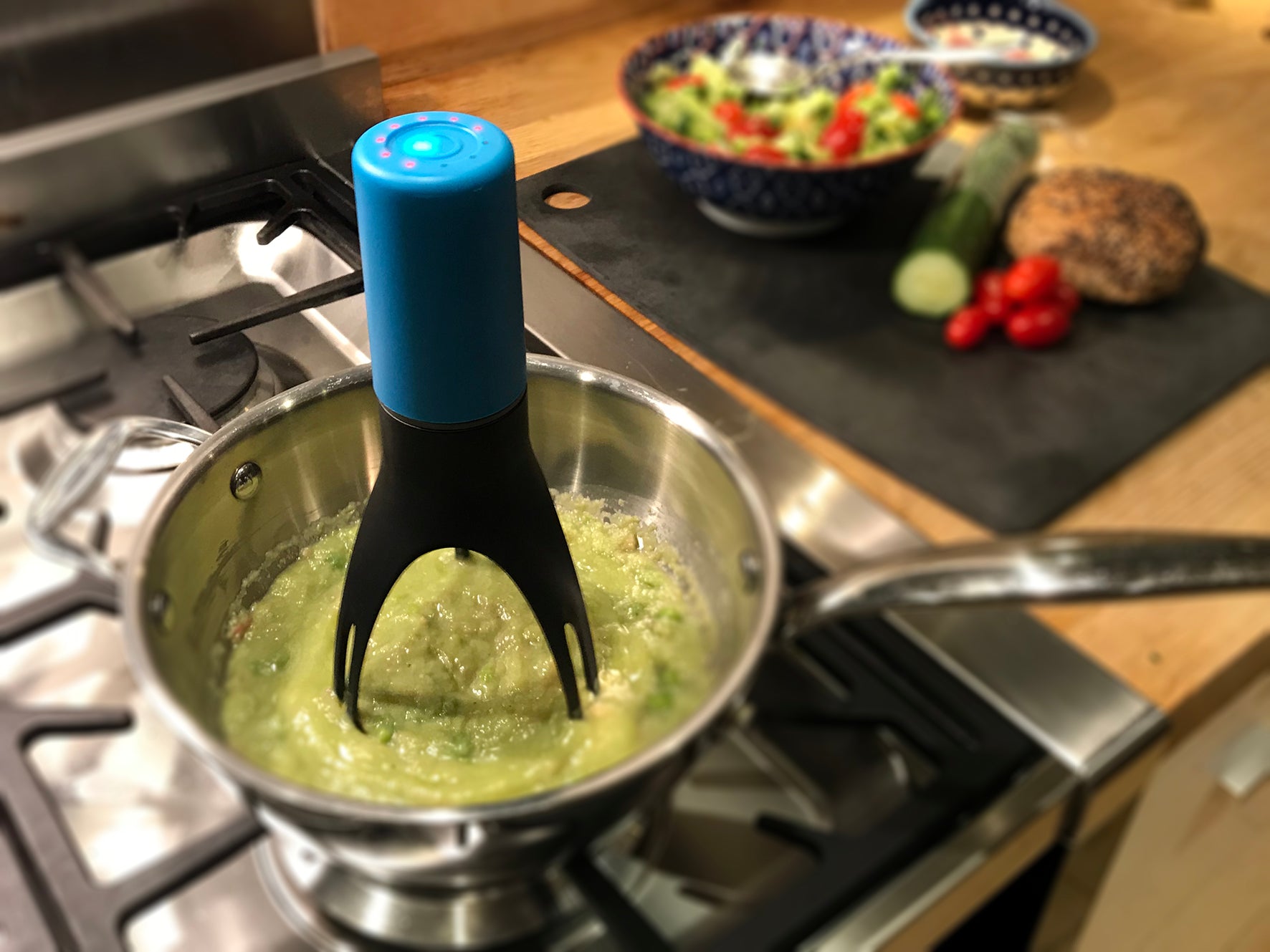 Your New Favorite Kitchen Helper  The kind of pot-stirrer we can get on  board with 🍯 The Automatic Pot Stirrer cuts your kitchen time, helps  prevent burning and sticking, and frees